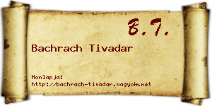 Bachrach Tivadar névjegykártya
