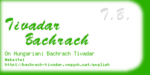 tivadar bachrach business card